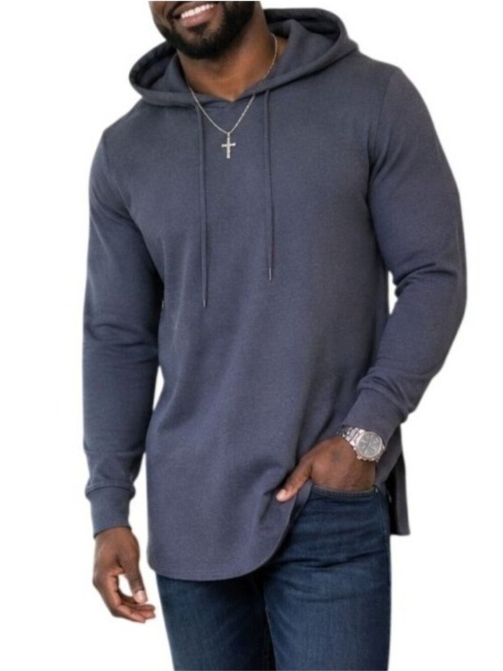 Levis Strauss & Co Size Large Hoodie Mens Gray Drawstring Kangaroo Pocket
